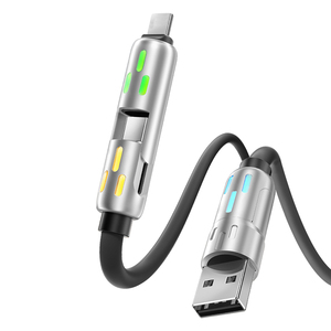 Vendita calda 4 in 1 <span class=keywords><strong>cavo</strong></span> dati USB 5FT PD 65W Multi-funzione USB <span class=keywords><strong>cavo</strong></span> di ricarica rapida per <span class=keywords><strong>Iphone</strong></span> <span class=keywords><strong>cavo</strong></span> <span class=keywords><strong>caricabatterie</strong></span> PD 27W - Product Image 2