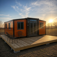 Villa conteneur de luxe extensible, maison modulaire préfabriquée moderne, structure en acier, solution résidentielle haut de gamme