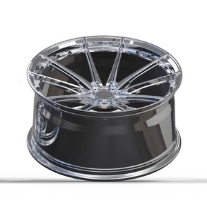 21 Zoll R21 beliebte Leichtmetallfelgen im 2-teiligen Schmiedeprozess mit tiefer Konkavität in Weißchrom für den BMW G30 M5 F90 Mercedes GLS - Product Image 2