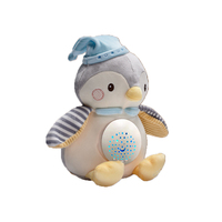 Mignon Apaisant Ours Sommeil Loutre Pingouin Peluche Jouet Tissu Poupée Respirant Rougeoyant Petite Eau Paresseux Son Lumière pour l'Anniversaire des Enfants