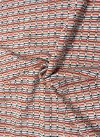 Tela de punto tricot infantil con diseño de espiga jacquard de doble cara, jersey elástico de peso medio para ropa escolar de niños y niñas