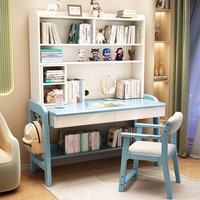 Escritorio Ergonómico de Madera Sólida para Computadora con Gestión de Cables Integrada y Altura Ajustable para Oficina en Casa
