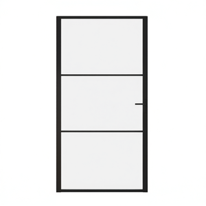 Puerta Interior de Vidrio ESG Negro, 40.4x79.3 Pulgadas, Diseño Minimalista, Operación Manual, Superficie Acabada - Product Image 1