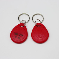 EM4200 Programmable Réinscriptible 125Khz 13.56Mhz RFID Porte-clés Produits de contrôle d'accès avec étiquette ABS NFC et porte-clés