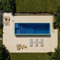 Piscine de luxe en conteneur en fibre de verre, piscine modulaire préfabriquée de 25 pieds avec équipement, piscine extérieure en FRP