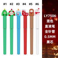 Nouveauté Noël Design Gel Stylos Plusieurs Couleurs Lisse 0.5 MM Plastique pour Cadeaux