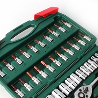 46 pièces/ensemble jeu de clés à douille d'entraînement Kit d'outils à main 1/4 "petits outils de réparation de barre d'extension métrique jeu de douilles