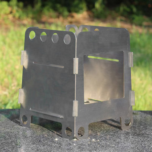 Portable Stainless Steel <b>Wood</b> <b>Burning</b> Stove For Camping Hiking Outdoor Survival <b>Tools</b> Foldable Lightweight Design - Product Image 1