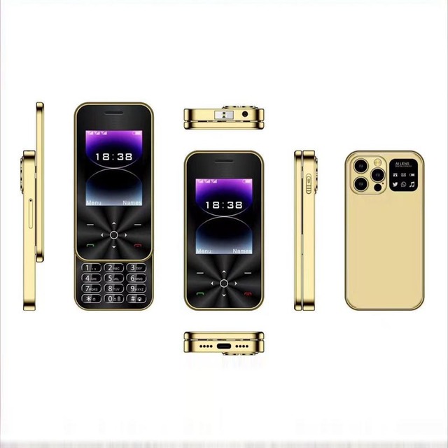I18 Pro Small Flip Mobile Phone 2G GSM Network Dual SIM Standby Auto Call Recording Speed Dial FM Radio Foldable Portable Phone