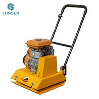 Compacteur à plaque vibrante autoporté Lonsen C90 avec moteur essence/diesel, poids 70 kg, couple élevé pour usage en construction
