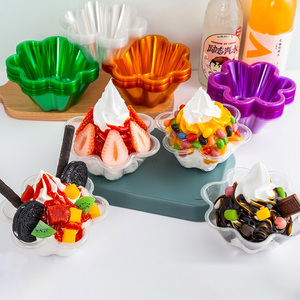 Contenedor portátil de yogur para ensalada de frutas de forma única con tapa de plástico transparente Almacenamiento de alimentos reciclable para pan y otros alimentos - Product Image 3