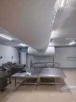 Conduits d'air semi-elliptiques en tissu antibactérien certifié ASTM, spécialement conçus pour les usines de transformation alimentaire