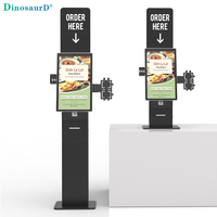 Dernier modèle de kiosque de commande automatique à écran tactile pour restaurant, café, restauration rapide, avec scanner QR 15,6 pouces, imprimante 80 mm, paiement rapide