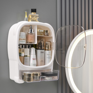 Wall Mounted Cosmetic Storage Box 2L With Drawers Dustproof Makeup Organizer For Bathroom Skincare Products - Product Image 1