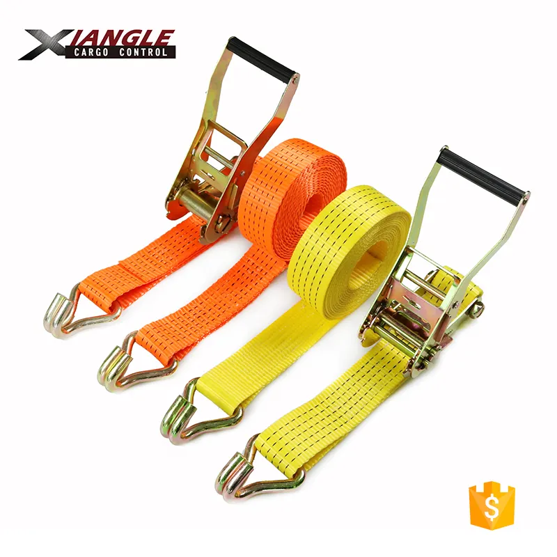 2 Inch 5000kgs Intrekbare Polyester C50mm Argo Sjorren Riem Vrachtwagen Ratchet Tie Down Bandjes