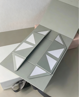 Boîte à courrier en carton ondulé personnalisée, luxueuse, écologique, blanche, avec couvercle magnétique, fermeture pliable, boîte cadeau avec ruban