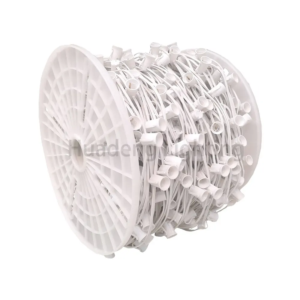 Shop White socket wire c9 christmas light string spool online