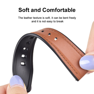 Bracelet de montre en cuir lisse de haute qualité 22 mm, style rétro vintage, pour homme, tendance GT, personnalisable avec logo, 2 couleurs - Product Image 4