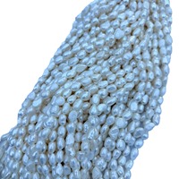 10-11mm Naturel D'eau Douce Blanc Couleur Trou Droit Perles Baroques En Gros