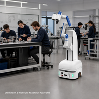 Robot mobile collaboratif industriel Nova5kg AGV avec bras robotisé à 6 axes pour l'automatisation d'usine intelligente, préhension et placement
