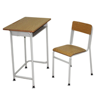 Chaise et table de lecture Mobilier de salle de classe pour étudiants Table et chaise d'école en métal bon marché pour enfants