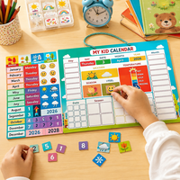 Tableau Cognitif Montessori des Saisons et des Dates, Calendrier Magnétique d'Éveil Précoce pour Enfants