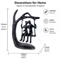 Figurines d'art métallique directement de l'usine sur balançoire, articles de décoration intérieure, décorations pour la maison