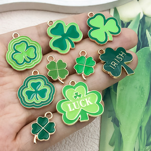 Irish Lucky Grass DIY Accesorios Trébol Sombrero Oktoberfest Collar Colgante Llavero Pequeño - Product Image 3