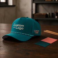 Casquette de golf brodée 5 panneaux, logo personnalisé, OEM, faible MOQ, haute qualité, fermeture Velcro, respirante, livraison rapide, pour hommes