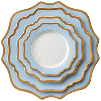De tournesol en gros porcelaine rose or plaques de chargeur de mariage