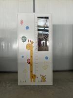 Armoire Métallique Enfant avec Miroir 2 Portes, Armoire Enfant Dessin Animé, Armoire Bébé, Armoire Enfant Métallique Dessin Animé, Fabrication Directe Usine