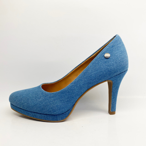 Los zapatos de punta estrecha de tacón alto de diseñador de verano <span class=keywords><strong>para</strong></span> mujer más vendidos, plataforma superior sin cordones de mezclilla, cómodos <span class=keywords><strong>para</strong></span> primavera y otoño - Product Image 1