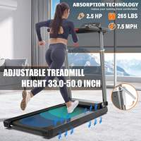 Tapis roulant pliable multifonctionnel électrique portable avec écran LED, hauteur réglable, pour adultes et enfants