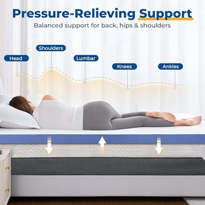 Surmatelas en mousse à mémoire de forme avec gel rafraîchissant en silicone TPE à haute perméabilité à l'air - Product Image 3
