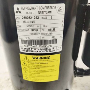 คอมเพรสเซอร์ทำความเย็นมิตซูบิชิ รุ่น NN27YDAMT 380-415/460V R410A สำหรับเครื่องปรับอากาศและห้องเย็น - Product Image 4