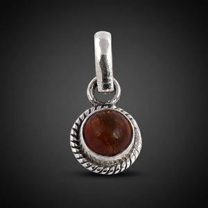 Art Palace New Silver Fine Pendants & Charms Rutilated Quartz Pendant in Attractive Silver Color - Product Image 3