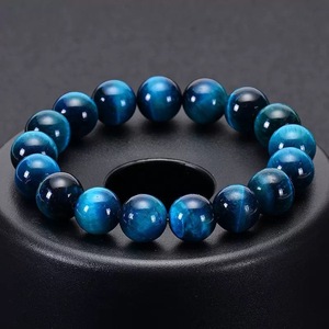 Natural Tiger's Eye Stone <b>Bracelet</b> 6MM 8MM 10MM <b>Ball</b> Beads Single Strand Unisex Jewelry Gift - Product Image 1
