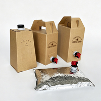 Distributeur de boissons liquides en carton de haute qualité 1L 3L 5L avec poche aseptique et robinet rouge pour distributeur de café Bag-in-Box – Vente en gros