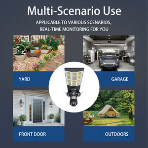 กล้องวงจรปิดรักษาความปลอดภัยพลังงานแสงอาทิตย์ 3 เลนส์ 6MP V380 Pro 2 in 1 AI ในตัว พร้อมไฟส่องสว่าง กล้อง IP 4G สื่อสารสองทาง กล้องไฟถนนพลังงานแสงอาทิตย์ - Product Image 6