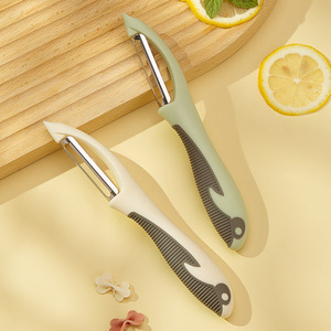 Stainless Steel Peeler 2Pcs Portable Kitchen <b>Fruit</b> Vegetable <b>Cutter</b> With Ergonomic Handle For Easy Peeling - Product Image 4