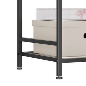 מפעל סיטונאי 4 מדפים מתכווננים להציג מדף אחסון מתכת מדף אחסון למטבח ולסלון סלון - Product Image 4