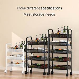 Étagère multi-niveaux en acier au carbone, étagères amovibles épaissies, étagère de rangement, étagères de cuisine et de salle de bain - Product Image 2