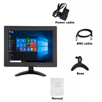 Monitor Industri Layar Sentuh Kapasitif 9.7 Inci 10 Inci dengan AV/BNC/VGA/HD/USB