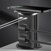 Hochwertige Premium Pop-up-Steckdose mit integriertem USB-C und Touch-Schalter für Kücheninsel, Büro, Fabrik, Schreibtischorganisation