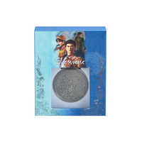 2 boîtes cadeaux en carton transparent avec fenêtre, 40 mm, en velours, pour la présentation de pièces de monnaie, avec insert en EVA