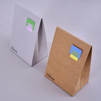 Boîte à café rectangulaire personnalisée écologique et biodégradable en papier kraft recyclable, auto-érectible, avec revêtement UV quadricolore et gaufrage, petite taille