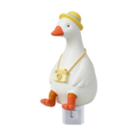 Veilleuse LED Mignonne en Forme de Canard de Voyage, Lampe Murale Décorative en Résine pour Prise, Idéale pour Chambre d'Enfant, Décoration de Maison et de Fêtes, Vente en Gros, Cadeau Personnalisé