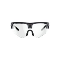 Lunettes de sport intelligentes avec traducteur portable IA, enregistrement vidéo et audio en temps réel avec crochets d'oreille en silicone antidérapants