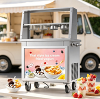 Máquina de Helados Comercial para Remolques de Comida con Enfriamiento Rápido, de Acero Inoxidable, para Producción de Helado en Rollo a Base de Frutas y Leche