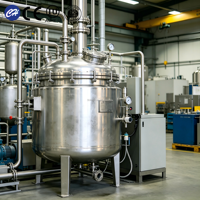 Tanque de Hidrólisis Enzimática con Revestimiento de Acero Inoxidable 316L, 30000L, Estándar ASME, Precio de Fábrica